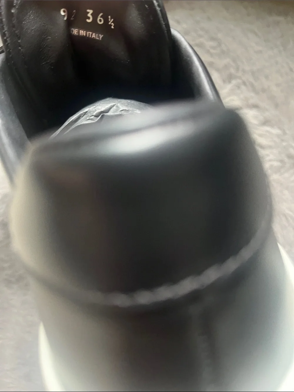 Prada women Black Leather Velcro Sneakers - Picture 4 of 5